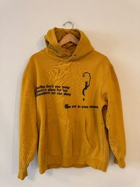Halsey Darling 2022 Graphic Pullover Hoodie Mustard Yellow Size M